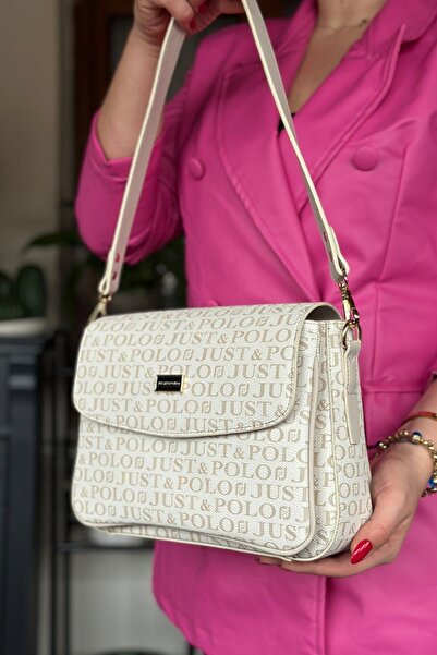 GALB LEATHER Γυναικεία τσάντα ώμου Just Polo - Η νέα σεζόν εκθαμβώνει με ταίριασμα στυλ και ποιότητας! 1108-2184-ΚΡΕΜΑ