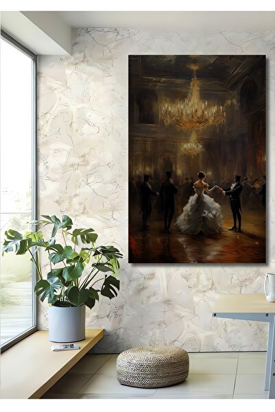 Teona Ahşap Tablou decorativ din lemn dreptunghiular cu aspect de rama de dans pentru sala de bal