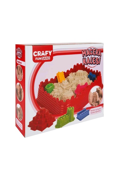 Sunman Crafy Kinetlik Game Sand Adventure Castle Set with 8 Molds 1 kg