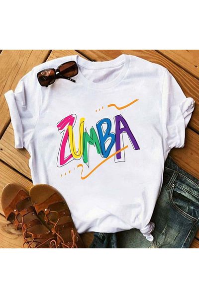 Pink Sky Unisex Zumba T-shirt - Large Size