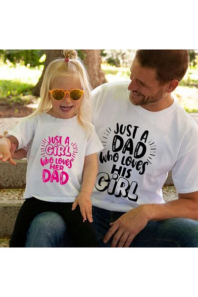 Pink Sky Family Clothing - Heart Printed Cute Mother and Daughter T-shirt