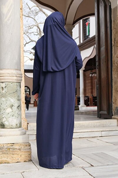 LOCCO Cantalı Tek Parca Namaz Elbısesı Lacivert