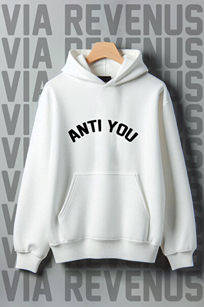 Vordevia AntiYou Printed - Τσέπη καγκουρό με 3 κλωστές, μπλουζάκι με κουκούλα