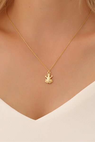 Nox Jewelry 925 Ayar Gümüş Kurbağa Figürü Kolye