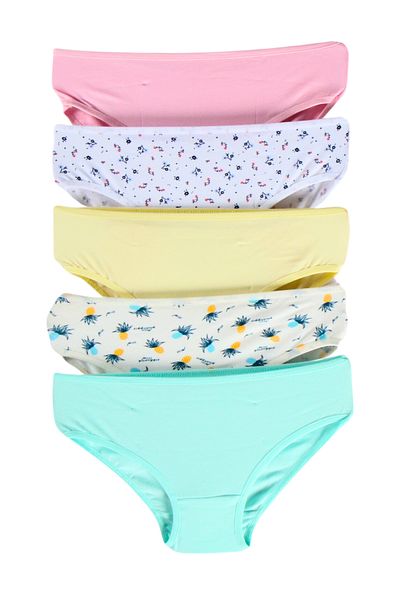 Harika KIDS Pachet de 5 slip-chiloți din bumbac pentru fete