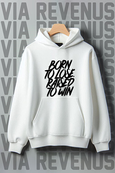 Vordevia Born To Lose, cu buzunar cangur imprimat, cu 3 fire, hanorac oversiz...