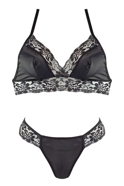 ifondi Set de lenjerie din dantela din satin