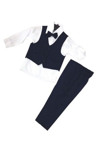 Terry Boy's Vest Tuxedo Suit Wedding Engagement Henna Graduation Birthday Holiday Gift