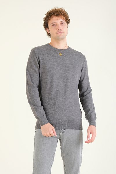 Giyim Dünyası Ανδρικό πουλόβερ Anthracite - Crew Neck