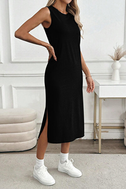 ESPİNA 125 cm Women's Cotton Combed Cotton Slit Casual Dress