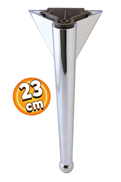 Badem10 Gonca Lüks Mobilya Kanepe Tv Ünitesi Koltuk Ayağı 23 Cm Krom Renk Kon...