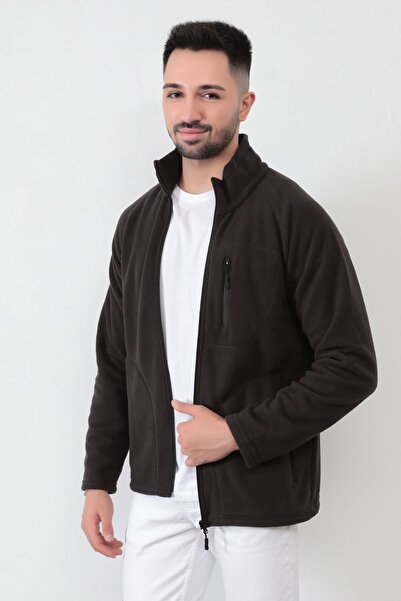 JB John Borners Erkek Cep Dikiş Detaylı Fermuarlı Mikro Polar