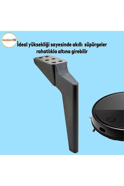 Badem10 Logan Mobilier de lux Canapea Unitate TV Scaun Scaun Picior 23 Cm Picioare Consolă Negru