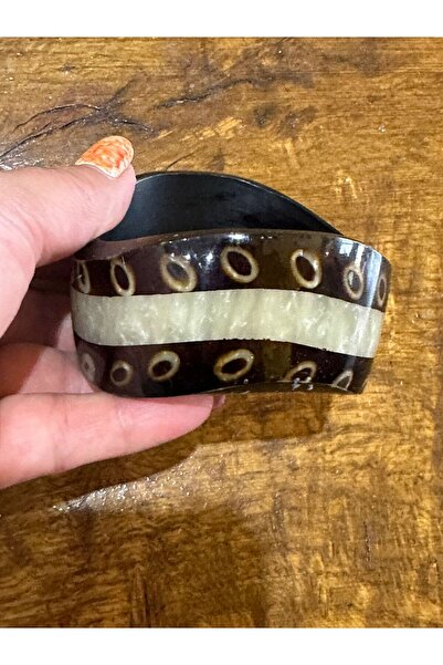 Gönülden Tasarım SEDEF İŞLEME KEMİK HİNT BİLEZİĞİ KADIN BİLEZİK ÇAP 7 CM