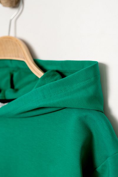 Smile Kids Dunkelgrünes Sweatshirt Für Jungen – Kapuze Und Kängurutasche, 5–13 Jahre – 3536–7
