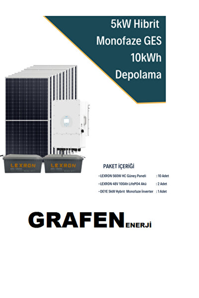 GRAFEN ENERJİ 5kW MONOFAZE HİBRİT SİSTEM 2