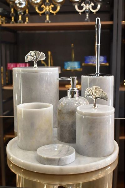 ege gross Dream Grey Marble Bathroom Set / Marble Bathroom Set