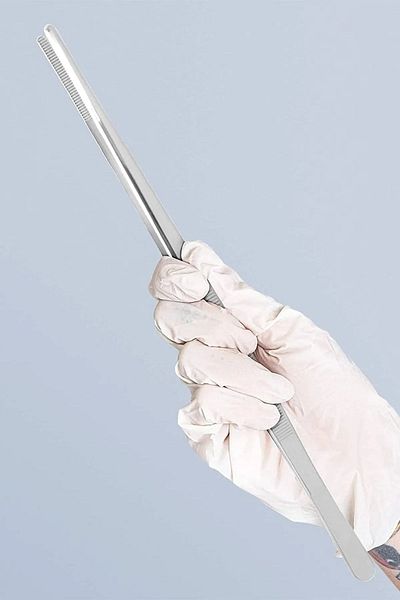 obrigado Practical Masterchef Meat Cooking Tweezers - Steel Kitchen Presentation Tool