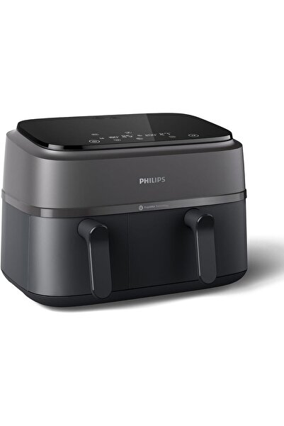 Philips YENİ SERİ  NA350/00 Çift Hazneli Airfryer 3000 Serisi, 2 Hazneli Airfryer, Rapid Air Teknolojisi,