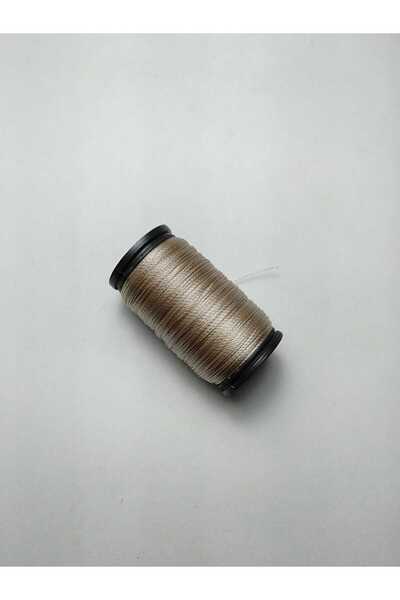 Eskişehir hobi sanat 0,2 mm 60 μέτρα κορδόνι χάντρες προσευχής σκούρο μπεζ χρώμα (πιο λεπτό κορδόνι χάντρες προσευχής)