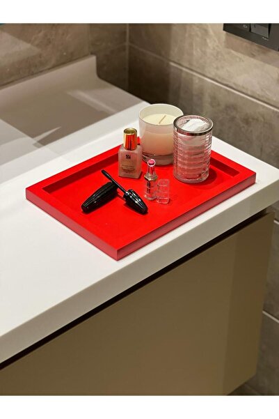 Maison Avf Elma Şekeri Dikdörtgen Rengi Model Dekorasyon Düzenleyici Ahşap Tepsi