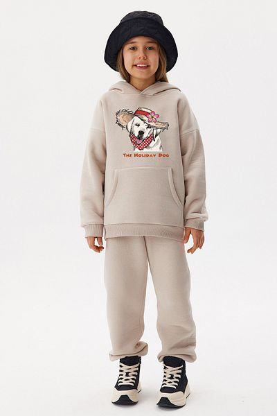 MYADA Premium Fancy New Season Children's Tracksuit Set - Dog Printed 22428