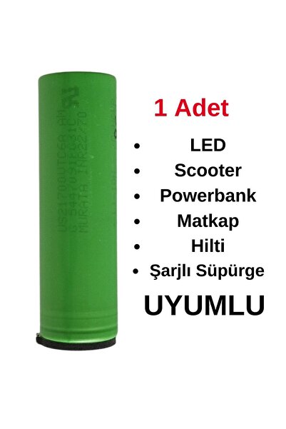 Sony Vtc6a 4000 Mah Yenilenmiş 21700 Şarj Edilebilir Pil(4000MAH)