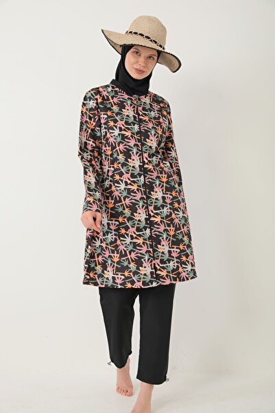 medipek Parachute Full Covered Hidžáb plavky oranžová černá