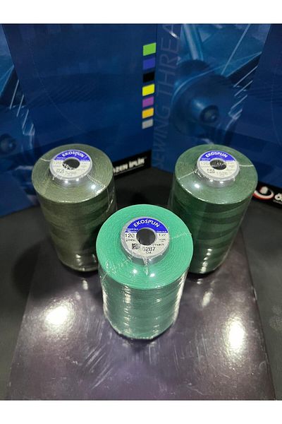 AYHANMAK Set of 3 Sewing Thread 120 No 5000m Polyester Ekospun, High Strength, Ultra Quality