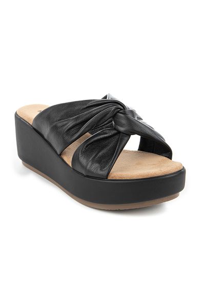 Hush Puppies Been 624201 - Anatomical Sole and Genuine Leather High Padding Women's Slippers