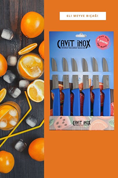 Cavit İnox Meyve Bıçağı Seti 6 Parça