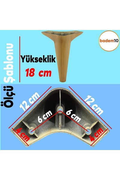 Badem10 Set Aspen de 6 - Mobilier TV, fotoliu și canapea, nuc deschis de 18 cm