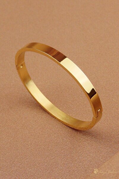 Keyifli Hayaller Çelik Kelepçe - Sade Düz Çelik Kelepçe Bileklik Kalınlık 0,6mm