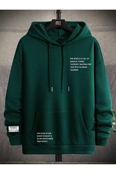 coolart سويت شيرت بغطاء للرأس كبير الحجم باللون الأخضر من Magical Things Neft...