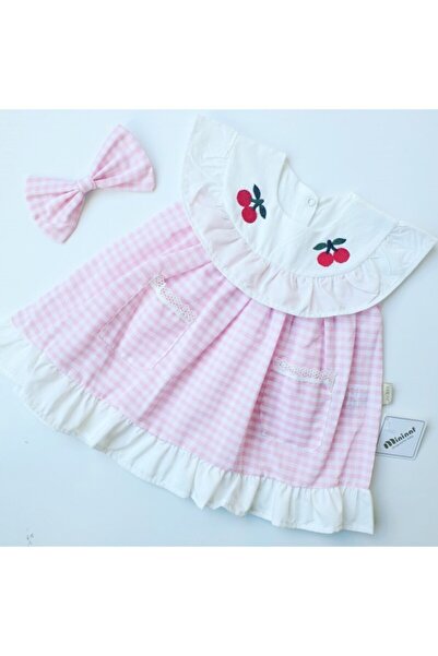 Mininaf Baby Girl Pink Cherry Dress