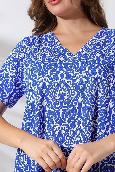 ÖNE BUTİK Rochie de vară pentru femei Likapa, din viscoză, cu mâneci scurte