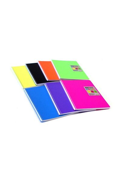Mynote Spiral Pp Cover Notebook A4 80 Sheets Lined
