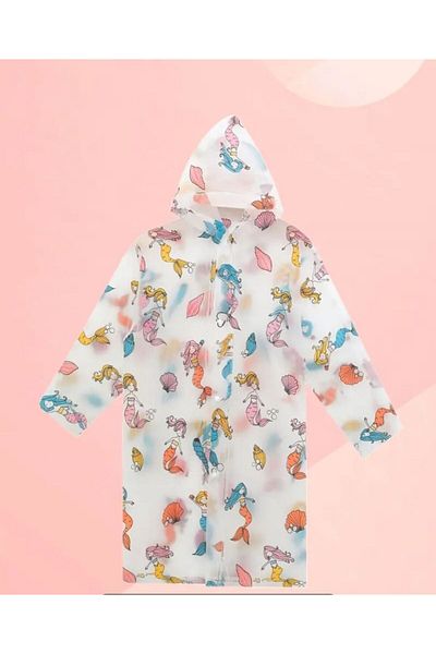 KÜÇÜKKANATLAR Mermaid Raincoat for Kids