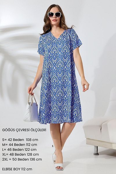 ÖNE BUTİK Rochie de vară pentru femei Likapa, din viscoză, cu mâneci scurte
