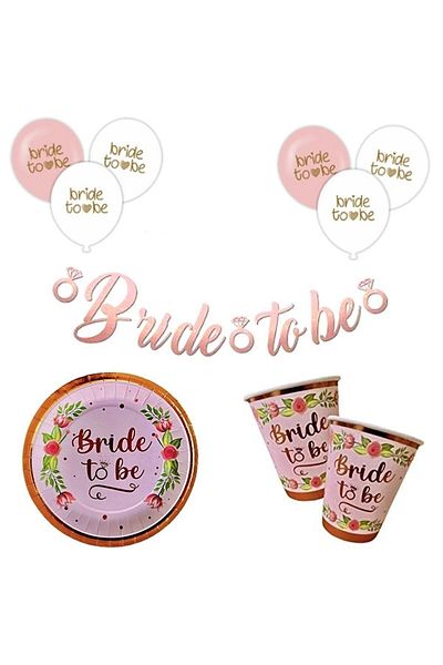 DÜVENCİ TİCARET Bride to Be Plate Glass Set
