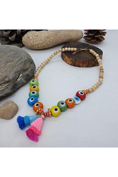 Porsuk Alternatif اليدوية العرقية أصيلة الهبي البوهيمي عين الشر حبة قلادة
