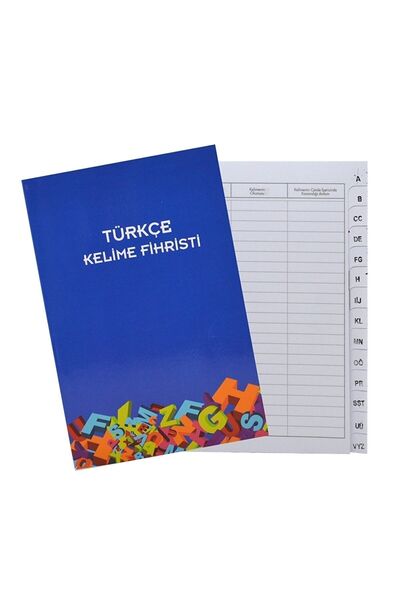 EMİR KIRTASİYE Türkçe Kelime-defteri Kelime Fihristi A5 Ebatında 56 Yaprak