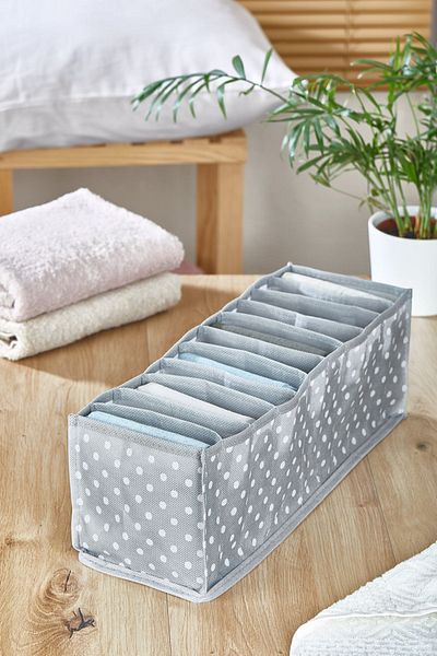 she berrak Polka Dot Inside Drawer Accordion Organizer-16x43x14 Cm