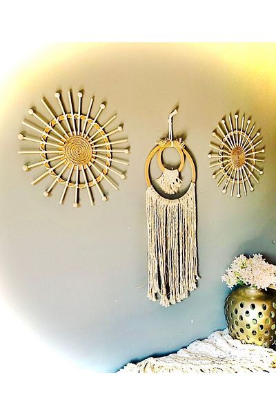 kattuna Bohemian Macrame 3-Piece Wall Decoration Product