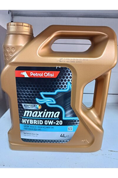 Maxima Petrol Ofisi Hybrid 0w20 4 Litre (ÜRETİM YILI 2023)