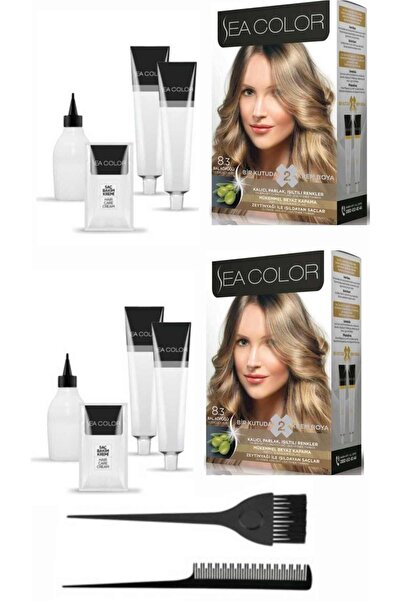 Sea Color Bir Kutuda 2 Boyama X2 Adet 8.3 Bal Köpüğü+tarak-fırça
