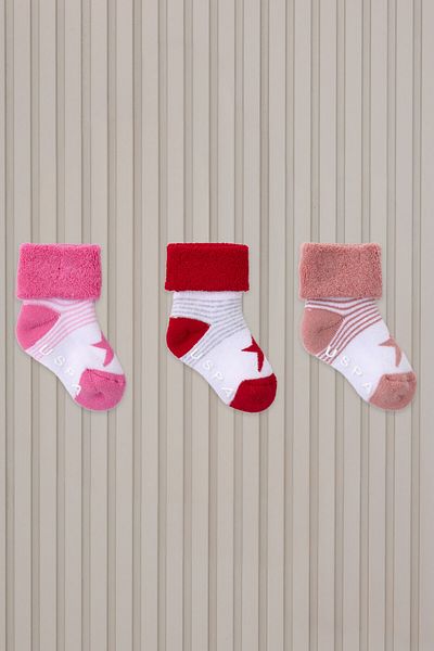U.S. Polo Assn. Baby Girl Pink Baby Socks