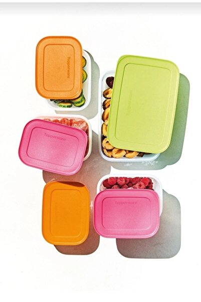 Tupperware White Alaska Container Set of 5 5 Pieces 1 - 1.99 L Plastic