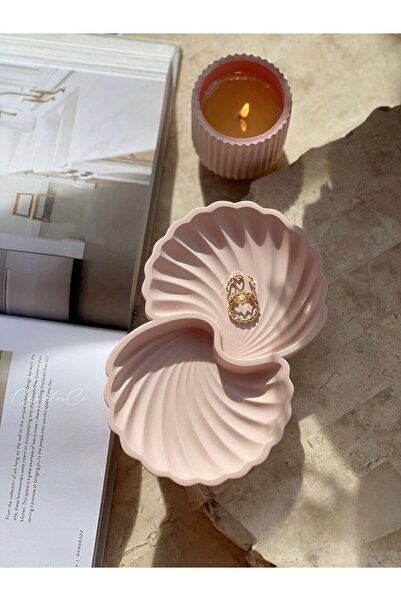 Louve Store Çift bölmeli Deniz Kabuğu , Dekoratif Tabak , Obje , Takı tabağı