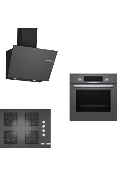 Bosch Gri 3Lü Ankastre Set 251 ( HBF514BH1T - POP7C9O12O - DWK66PJ70T )